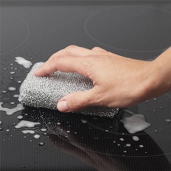 Silver Gloss Cushion 4 Pack Diskborste Svamp Scourge Lurex Svamp Perfekt för beläggning av kastruller, grytor, keramiska hällar