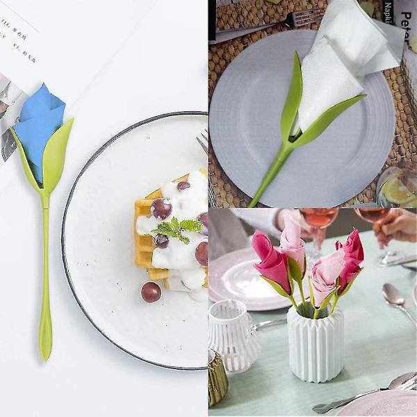 20 stk. Servietholder i plast Servietholder Blomst til borde