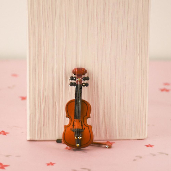 1 st 1/12 skala dockhus miniatyr fiol musikaliskt instrument diy del