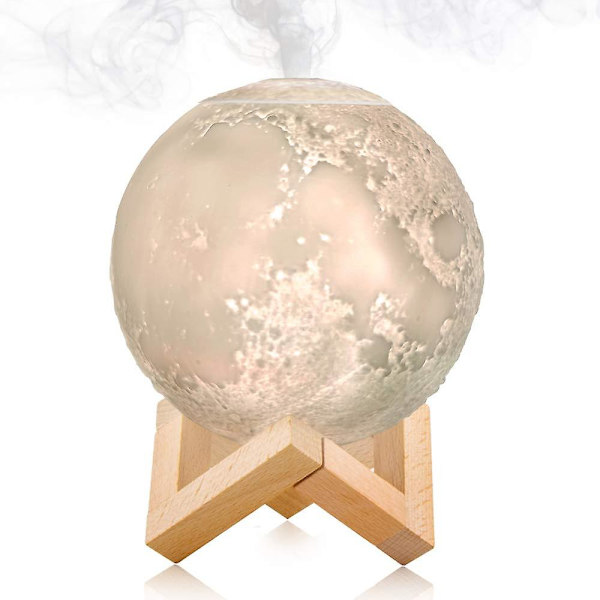 Luftfuktare Aromaterapi Diffusor, Led Skrivbordslampa Med Kyldimma Luftfuktare Funktion, Justerbar Ljusstyrka Och Dimmläge (vit)