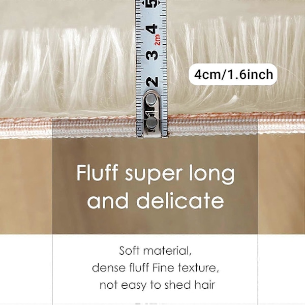 Rund Matta, Modern Högluvad Matta, Sovrumsmatta, Bekväm och Mjuk Halksäker Shaggy Golvmatta, Fluffig Matta, Mörklila, 60cm/24inch