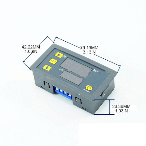 12v/24v/220v LED Digital Timer Forsinkelsesrelæ Justerbar Timer Kontrol Afbryder