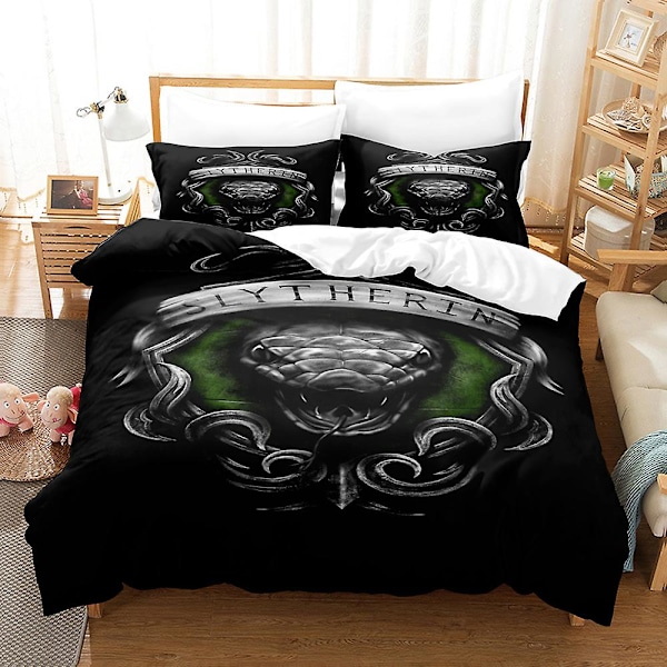 3D Digitaltryck Hogwarts Hemtextil Sängkläder Trestegsset HL4 180*200cm -ZHENV（180*200cm）