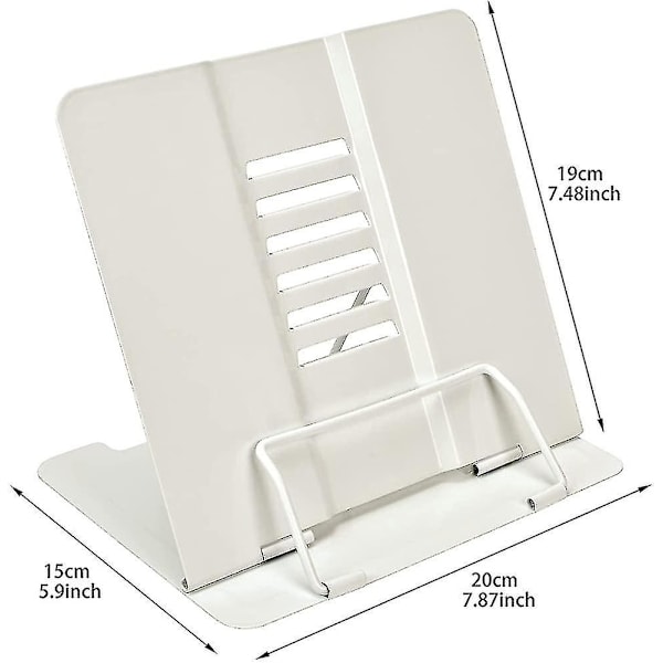 Metalliskt Läsställ, Bokstöd, Vikbart Kokboksställ, 6 Nivåer