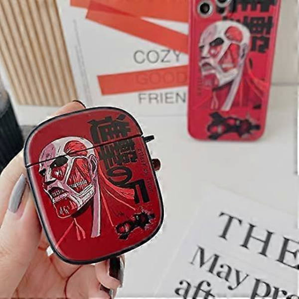 Fodral för Airpods 2/1, Japansk Anime Cartoon Cover för Airpods 1&2, 3D Cool Mjuk TPU Skal Hörlurs Skyddande Fodral för Airpods Laddningsbox Cover (C
