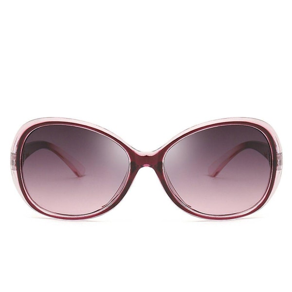 Solbriller Damesolbriller med skinnende innfatning og etui (sparesett) Elegant
