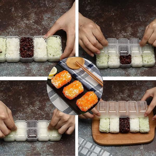 3 st Onigiri Maker Risboll Sushi Form Set för Hem Kontor Sushi Restauranger