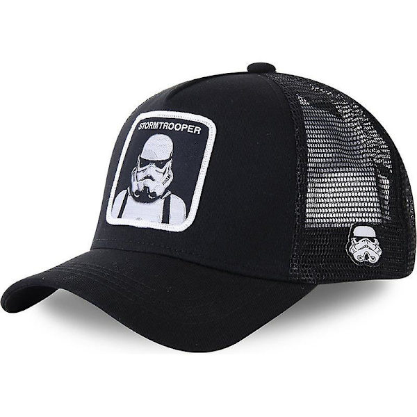 Cartoon broderad Mickey Mouse basebollkeps utomhus mesh duckbill keps sommar solskydd andningsbar hatt White Warrior