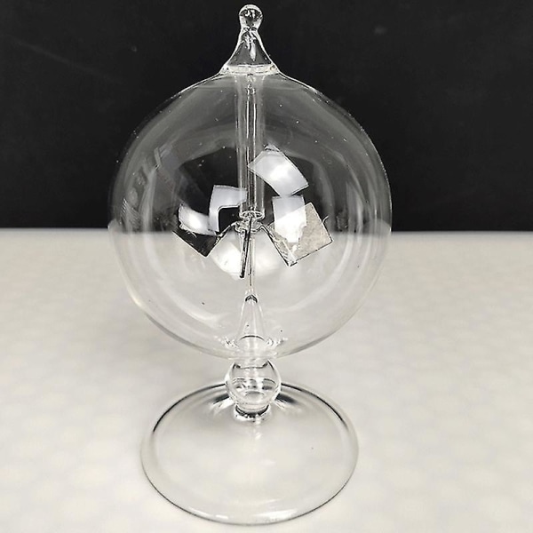 Solcellsdriven Crookes radiometer Glasvindkvarn Handgjord leksak för fest Heminredning Present Transparent