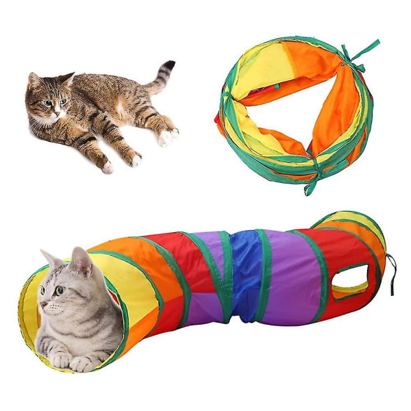 Cat Tunnel Inkludert også er en interaktiv katteleke, leker for katter (fargerike)