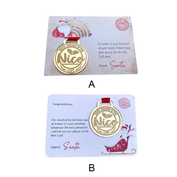 Morsom julaften med medaljehilsenskort（A）