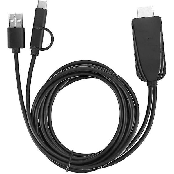 Samma skärmkabel - 1080p Hd Usb-c adapterkabel Bluetooth Samma skärmkabel för Android mobiltelefon