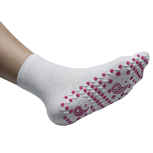 Magnetiske sokker, turmalinstrømper, termiske sokker, varmestrømper, selvopvarmende vintervarme sokker (hvide)
