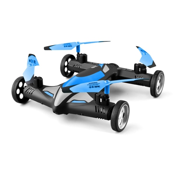 Dronerydning Droneflyvende biler Quadcopter luftjord med fjernbetjening Bil med 360 rullende, Speed ​​Led-lys (blå)