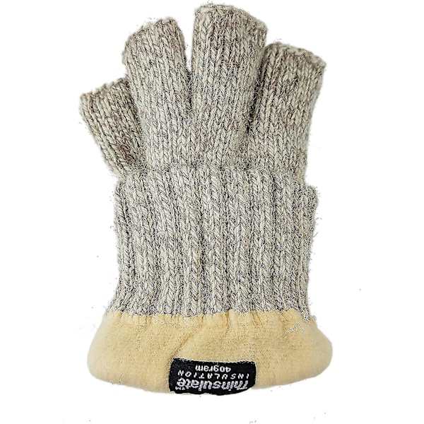 Herrar Ull Stickade Fingervantar Med Thinsulate Foder