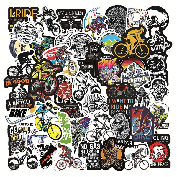 50 stk. Mountain Bike Graffiti Klistremerker Laptop Gitar Bagasje Skateboard Bil Vanntette Kule Klistremerker Dekaler Barneleker