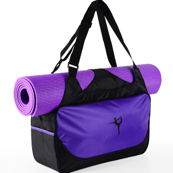 2024Yoga Bag Fitness Exercises Waterproof Yoga Backpack Nylon Purple Sport Bag For Women