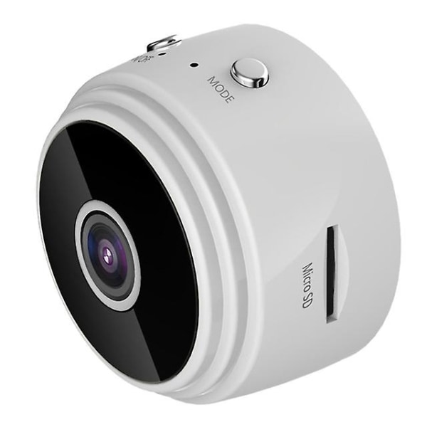 1080p trådløst mini Wifi-kamera Overvåking av hjemmesikkerhetskamera（hvit）