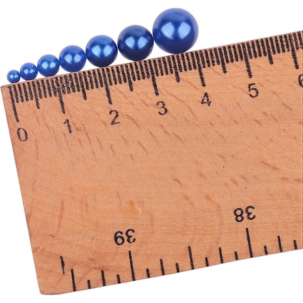 3000 st 1 Ask 7 Storlekar 2,5/3/4/5/6/8/10mm Platta Bak Släta Halva Pärlor Cabochon Pärlor Lösa Pärlor Ädelsten för Nagelhantverk Skrapbok DIY Dekoration (Brons Blå)