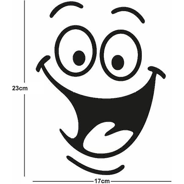 Toalett Smiley Face-dekaler Roliga Badrum Köksväggdekaler Toalettlockdekaler Väggkonst DIY Väggkonst Dekoration