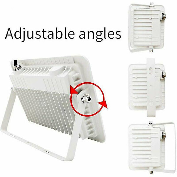 Led Flood Light 100w 50w 30w 20w 10w Ultra Tunn Vit Reflektor Floodlight 230v Ip68 Vattentät Utomhus