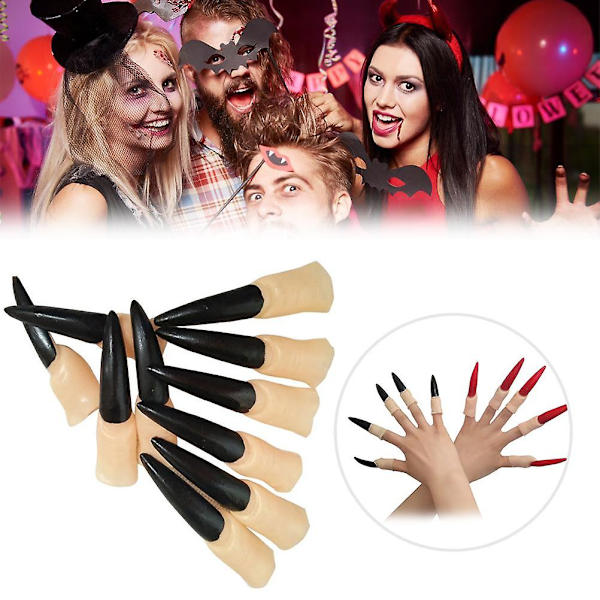 22 st Halloween häxkostymaccessoarer häxkostymnäsa lång näsa med vampyrnaglar häxnaglar cosplayfestrekvisita