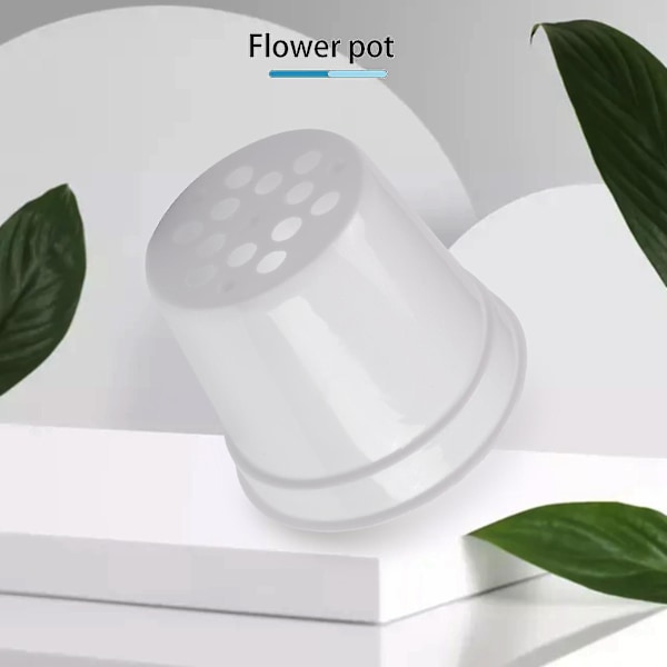 80 st vita plastkrukor för blommor, plantor, fröplantor, plantskolor, trädgårdsredskap 6,5x5,5 cm