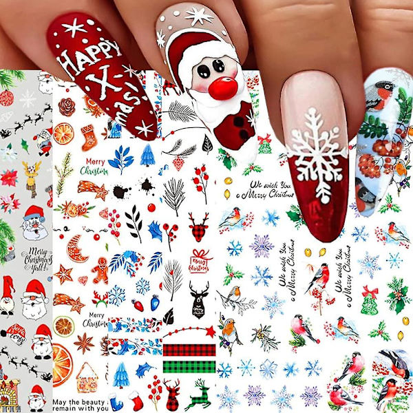 Christmas nail decals deals