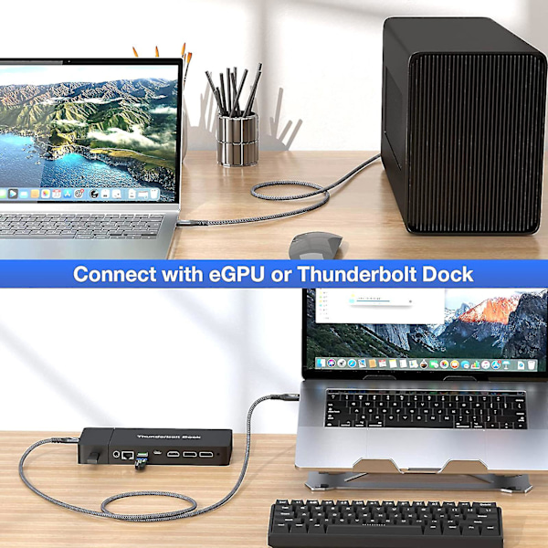 1m latauskaapeli Usb 4.0 Pd 240w, tukee 8k 40gbps punottu yleiskäyttöinen latauskaapeli kannettava Type-c pikalataus datakaapeli puhelinlisävarusteet - Snngv