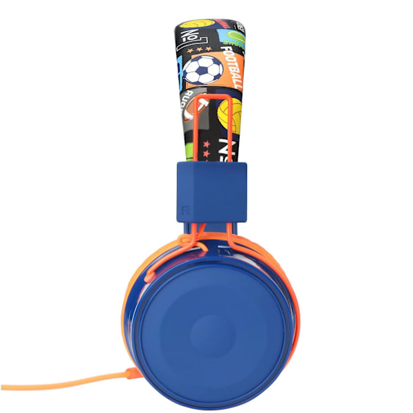 Barnens headset med mikrofon - hopfällbart och justerbart stereotrådbundet headset för barn