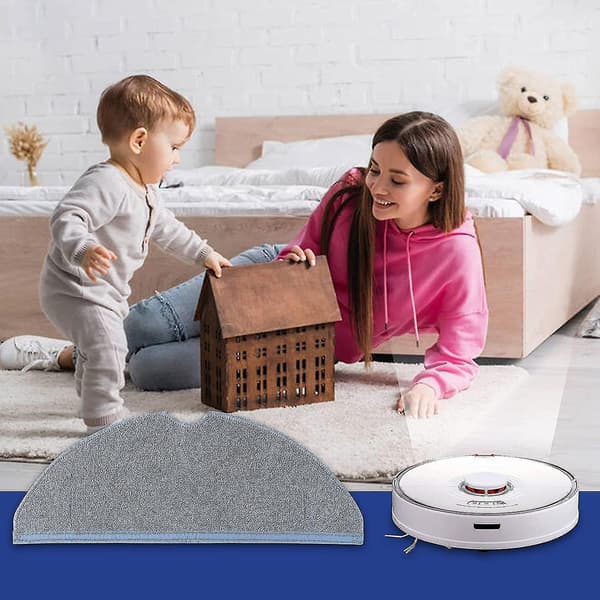 8 stk. klude til Roborock S7 / S7+ / S7 Maxv / S7 Maxv Plus / S7 Maxv Ultra robotmopper Roborock S7-serie tilbehør vaskbare reservedele