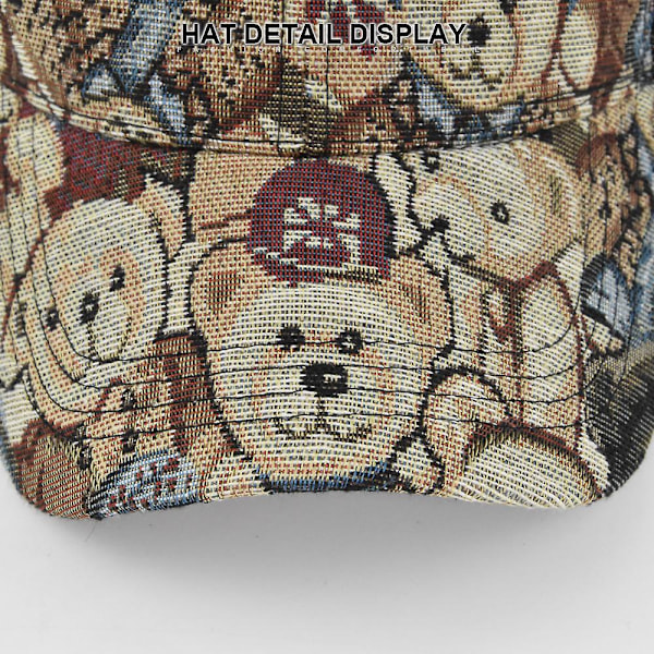 Koreansk version av The Bear Baseball Cap Puppy Cap tryckt casual ins All-match dam utomhushatt