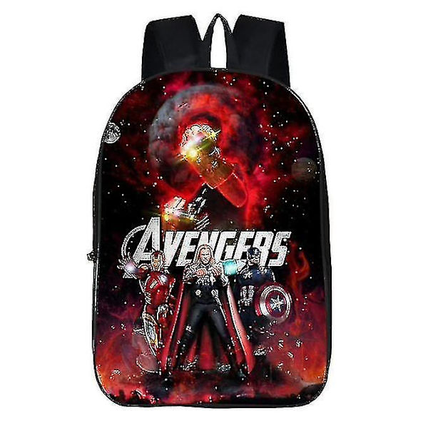 16 tum Avengers 3d tryck barnryggsäckar flickor pojkar barn skolväskor tecknad film dagis ryggsäck (armégrön)