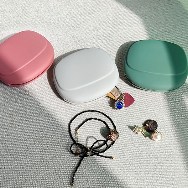 Øretelefonveske, hodetelefonveske i silikon for USB-kabel for trådløse hodetelefoner og miniartikler (grå)