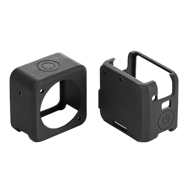 Silikonfodral för Dji Action 2 Härdat glas skärmskydd Skyddsfilm Hölje för Dji Osmo Action 2 Tillbehör（Silikonfodral）