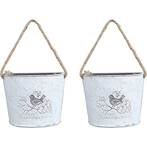 Metallhängande Blomkruka Väggdekoration Blomkrukor, Vintage Hängkorg, Hängande inomhus