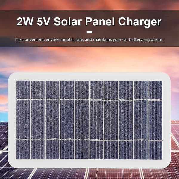 Usb solcellepanel 5v 2w 400ma bærbar solcellepanel output usb udendørs bærbart solcelleanlæg til mobiltelefonopladere