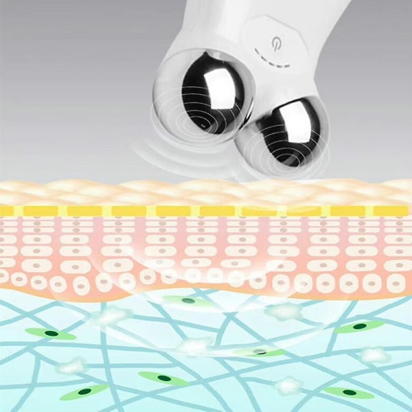 Mikrostrøm Ansigtshudopstramning Løfteanordninger Ansigtsskønhedsmaskine til kvinder Gave（Hvid）