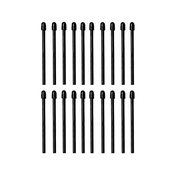 (20 kpl) Merkintäkynän kärjet/kärjet merkittäville 2 Stylus-kynän vaihtokynälle, pehmeät kynät/kärjet mustat (musta)