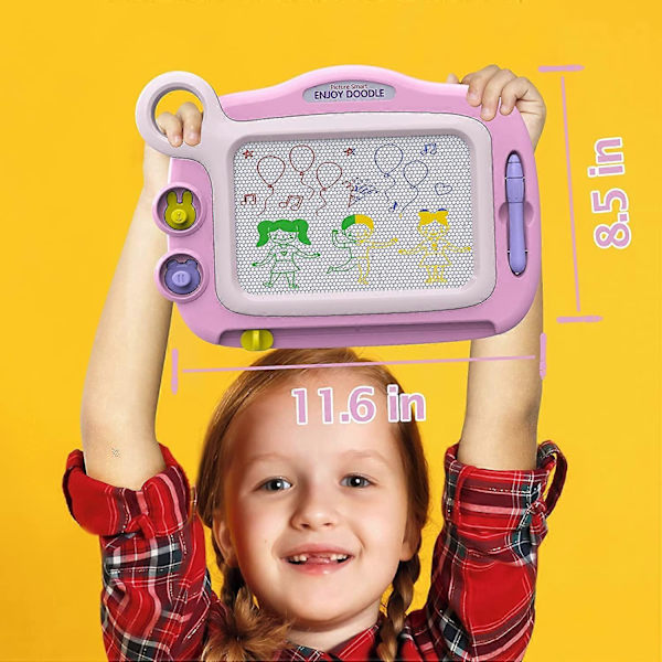 Leksaker för flickor 1-4 år, Magnetisk rittavla för barn, Presenter till flickor 2 3 4 år, Klottertavla barnleksaker, Småbarnsleksaker ålder 2-4, Lärande leksaker