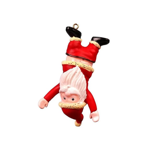 Julemandsvedhæng Ornamenter Harpiksfigur Frække nisser Sjove havefigurer til udendørs julepynt（B）