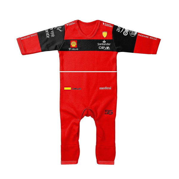 Tib 2022 uusi kausi F1 Racing F1-75 malli 16-55 Yards Baby haalari Punainen Extreme Sports Fan Romper sisä- ja ulkovaatteet (3M, WCLTY-02)