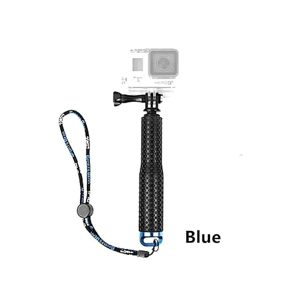 48 cm förlängningsbar selfiepinne i aluminiumlegering, teleskopisk stång för Gopro Hero 9 8 7 6 5 4 3 Osmo Action Xiaoyi Sjcam Eken (blå färg)