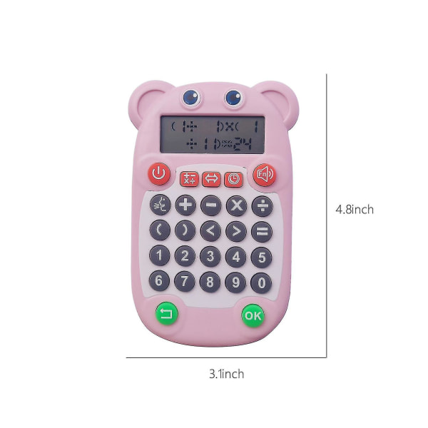 Matematisk hastighetsberäkningstränare, fyra grupper av blandade 24-punkters hastighetsberäkningsträning, tänkande, addition, subtraktion, flerfärgad valfri (rosa)