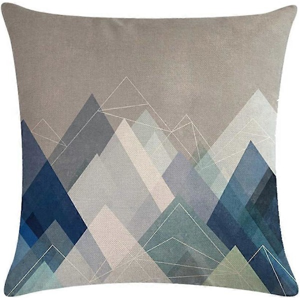 Dekorativa Kuddfodral Vattentäta 45 x 45, 4-pack Utomhus Inomhus Kuddfodral, Geometriska Blå Kuddfodral Teal för Bänk Soffa Vardagsrum Deco