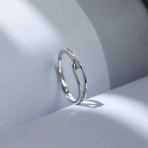 Stainless Steel Classical Simple Plain Open Statement Promise Ring