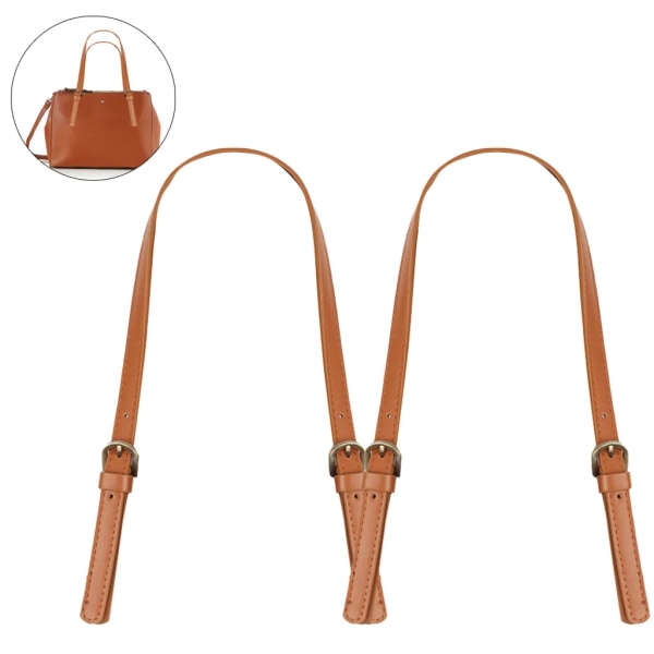 Set med 2 axelremmar Väska handtag - Handväska axelrem brun