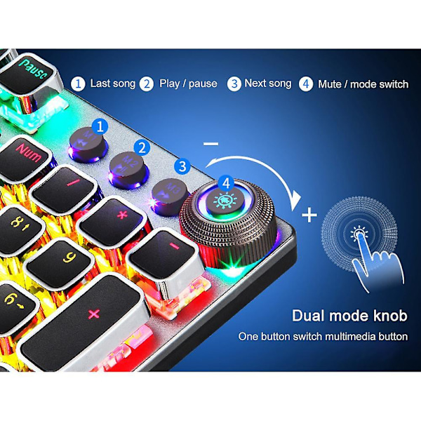 Äkta Mekaniskt Tangentbord Grön Switch Tangentbord Gaming Desktop Laptop Kontor Trådbundet Tangentbord-s2058 Standard Edition Svart