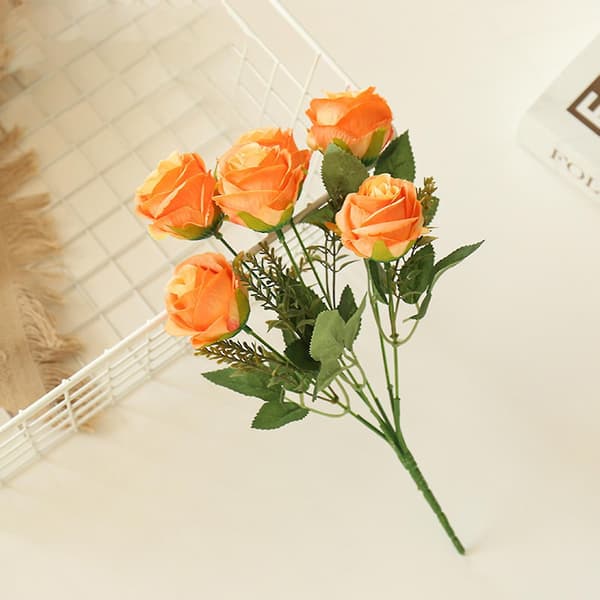Kunstig silkeblomst kunstig rosedekor til bryllup（6）