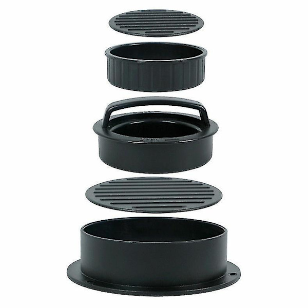 Burgerpress med 100 vaxpappersark - 3 i 1 Non-stick Hamburger Patty Maker för perfekta runda och läckra fyllda hamburgare